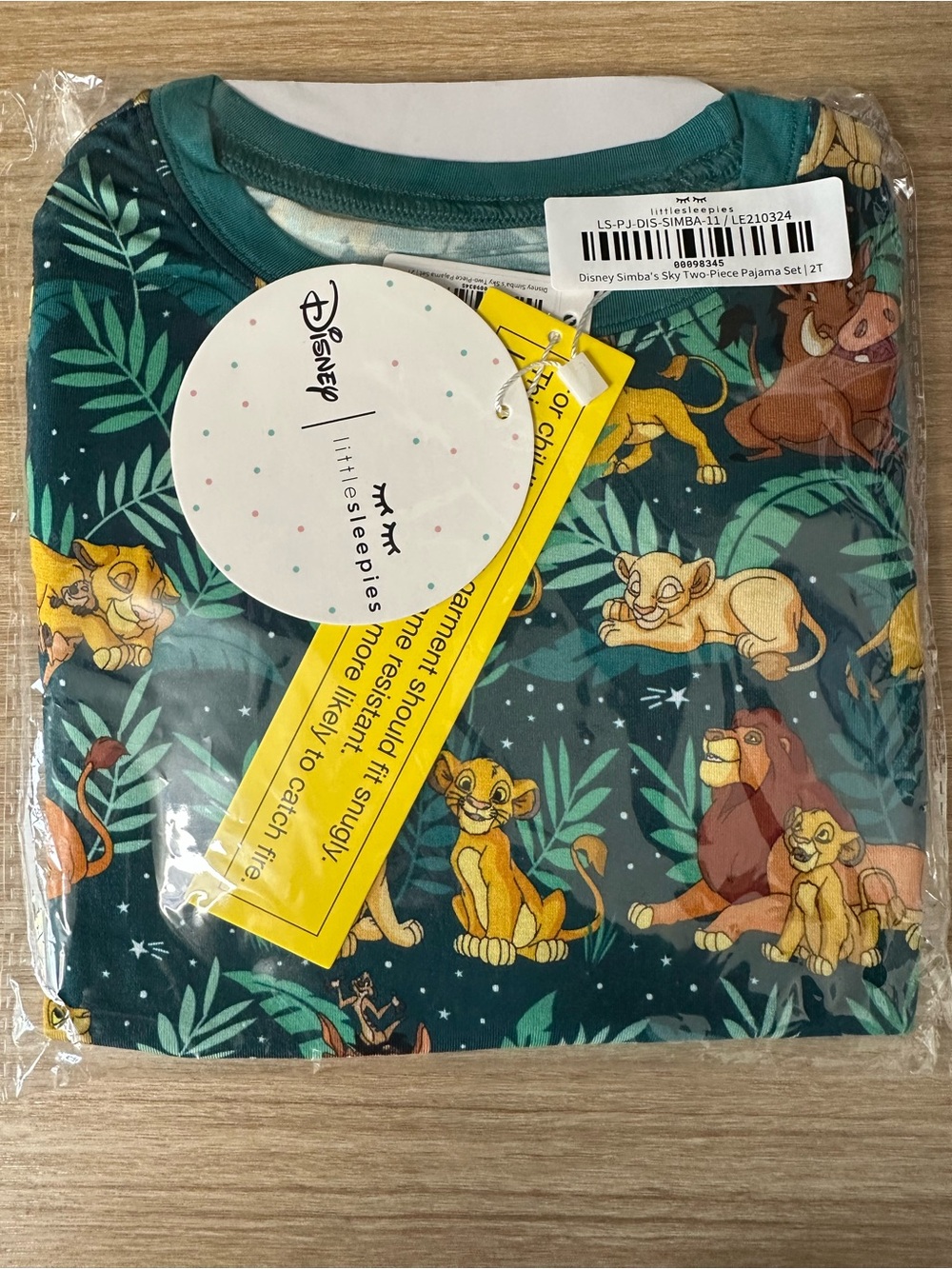 Little Sleepies 2 Piece Disney Lion King Simba’s Sky Bamboo 2T Pajama Set